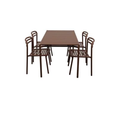 Cane-line, Bliss ruokapöytä sis. neljä tuolia - Aavikon punainen alumiini | Alk. 2 151,00 €