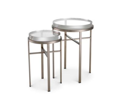 Eichholtz Hoxton sidobord borstad stål 2-set | Alk. 5 190,00 €