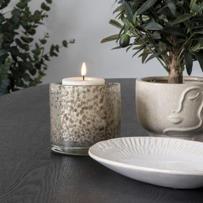 House Nordic Kynttilänjalka lasi 12x12 cm ruskea | Alk. 19,90 €