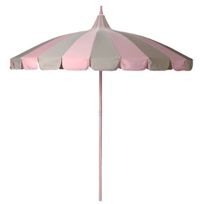 Garden Glory, Aurinkovarjo Ø240 cm Vaaleanpunainen/beige raidallinen | Alk. 625,50 €
