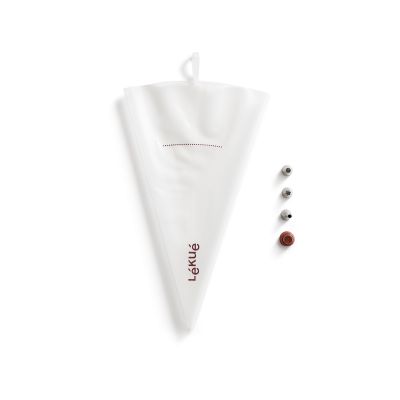 Lékué Lékué uudelleenkäytettävä pursotin 3 suutinta Läpinäkyvä