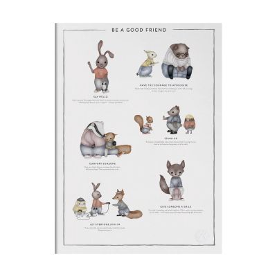 Kunskapstavlan® Be a good friend juliste 50x70 cm | Alk. 27,00 €