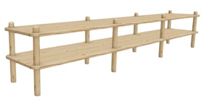 Veke Askel matala tv-taso 203x35x38 cm puuvalmis | Alk. 292,00 €