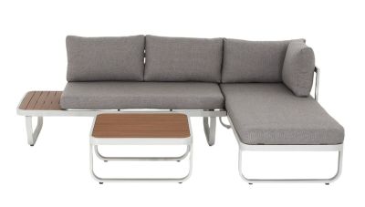 Veke Lumme avokulmasohva ja sohvapöytä oikea greige/ hiekka | Alk. 1 299,00 €