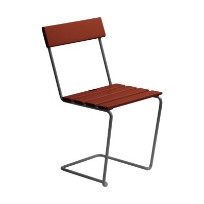 Grythyttan Stålmöbler Tuoli 1 Dark red lacquered oak-galvanized base | Alk. 440,00 €