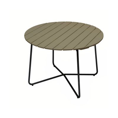 Grythyttan Stålmöbler 9A ruokapöytä Light green oak-black base, Ø100 cm | Alk. 1 205,00 €