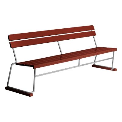 Grythyttan Stålmöbler Sohva 5 Dark red lacquered oak-galvanized base | Alk. 1 620,00 €