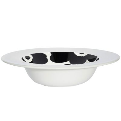 Marimekko Unikko Syvä Lautanen 20 cm, valkoinen/musta