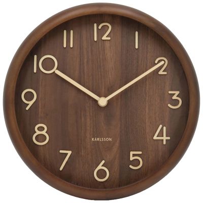 Karlsson Pure Bold seinäkello 30 cm, dark wood | Alk. 52,50 €