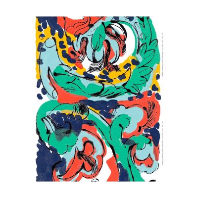 Marimekko Vildstjälk kangas Monivärinen