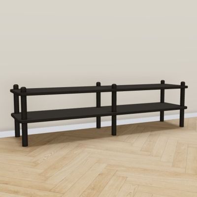 Veke Askel matala tv-taso 138x35x38 cm hiili | Alk. 324,00 €