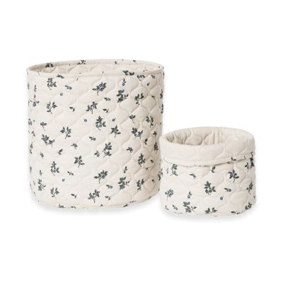 Garbo&Friends Jardim Satin tikattu kori 2 osaa 20xØ20 cm + 30xØ30 cm