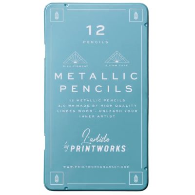 Printworks, 12 värikynää - Metallic