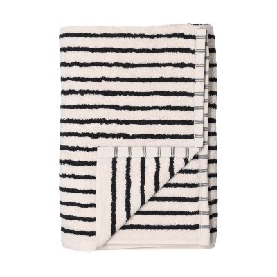 Scandi Living Drift kylpypyyhe 70x140 cm Valko-musta | Alk. 41,80 €