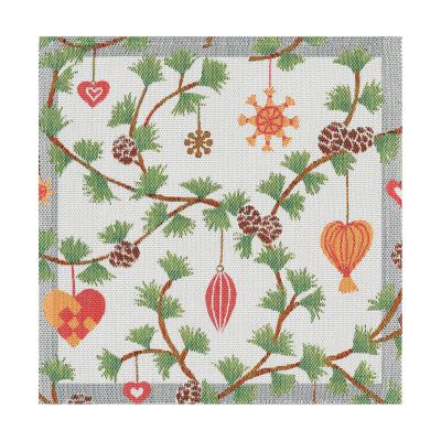 Ekelund Linneväveri Julefröjd kangaslautasliina 35x35 cm Monivärinen | Alk. 10,90 €