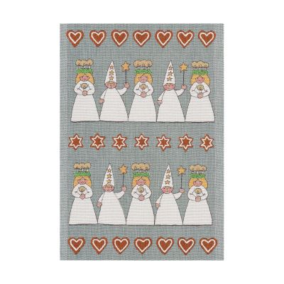 Ekelund Linneväveri Luciamorgon keittiöpyyhe 35x50 cm Monivärinen