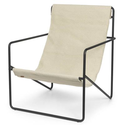 Ferm Living, Desert Lounge Nojatuoli Black/Cloud | Alk. 394,00 €