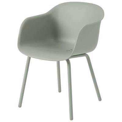 Muuto, Fiber Outdoor Tuoli käsinojalla Dusty Green | Alk. 355,00 €