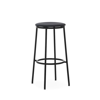 Normann Copenhagen - Circa Baarituoli H75 Upholstery Black Steel/Ultra Leather Black Normann Copenh