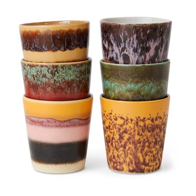 HKliving 70's muki 6-pakkaus Valley