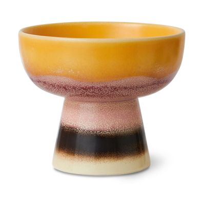 HKliving 70's tapaskulho jalalla S Ø11x9,5 cm Aurinkovarjo | Alk. 14,00 €