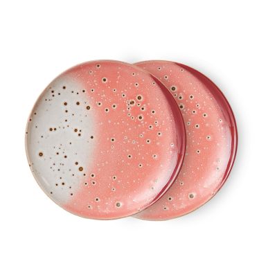 HKliving 70's lautanen Ø 17,5 cm 2-pakkaus Lychee | Alk. 15,00 €