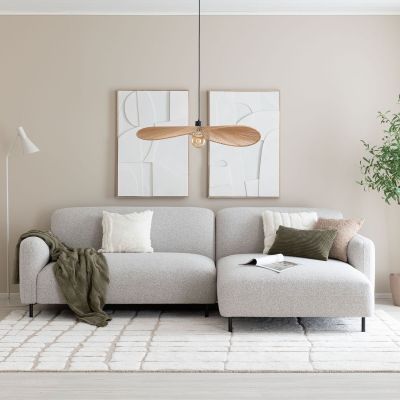 House Nordic Salvador divaanisohva oikea vaaleanharmaa HN1253 | Alk. 1 690,00 €