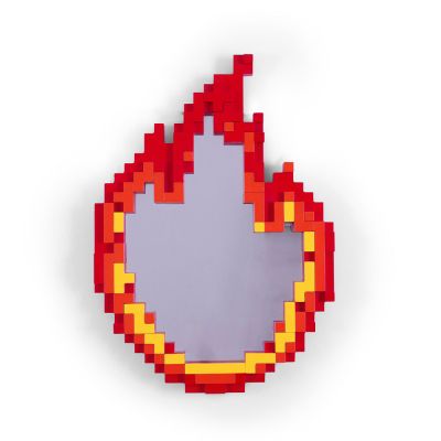 Seletti - Flame Pixel Peili Red/Oranssi/Yellow