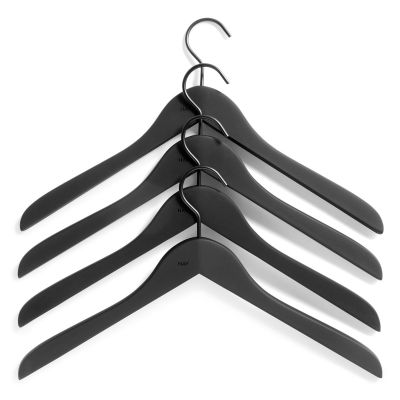 HAY Soft vaateripustin slim, 4-pakkaus Musta | Alk. 24,90 €