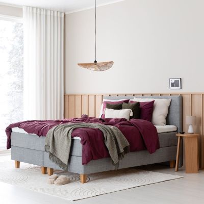 Unia Muoto jenkkisänkypaketti 180x200 cm M harmaa, unia muoto pp, tammi 14 cm, k | Alk. 3 388,00 €