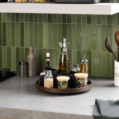 Umbra Bellwood Lazy Susan pyörivä tarjotin musta/pähkinä