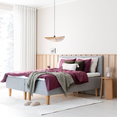 Unia Muoto runkopatjapaketti 180x200 cm M/L harmaa, tammi 23 cm, kuvausmalli | Alk. 2 078,00 €