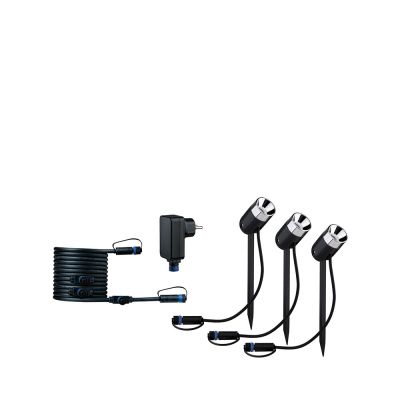 Paulmann - Plug & Shine 3 LED Puutarhavalaisin Pike IP65 Anthracite | Alk. 182,00 €