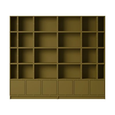 Muuto Stacked säilytysjärjestelmä Kirjahyllykonfiguraatio 1 Brown Green