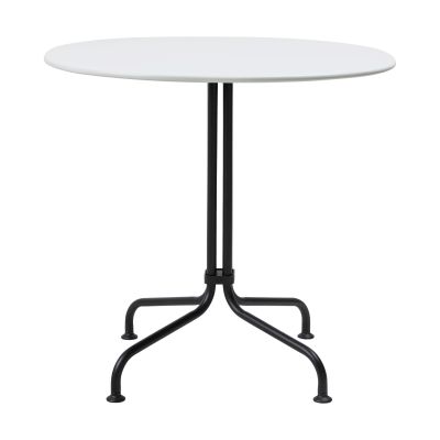 GUBI Carmel Bistro ruokapöytä 75x75 cm Clam white-black semi matt | Alk. 1 289,00 €