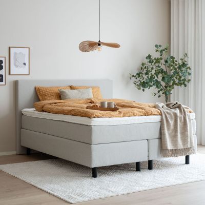 Unia Kulta Special jenkkisänkypaketti 160x200 L Relax pp, mustat jalat, v.harmaa