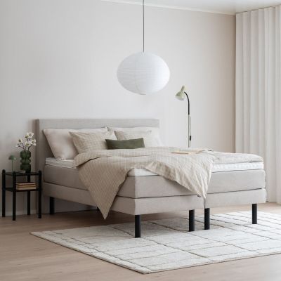 Unia Trend Slim jenkkisänkypaketti 160x200 cm L platina stylex, hiekka, puujalat