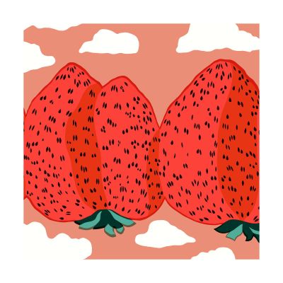 Marimekko Mansikkavuoret servetti 33 x 33 cm 20-pakkaus Punainen | Alk. 4,90 €