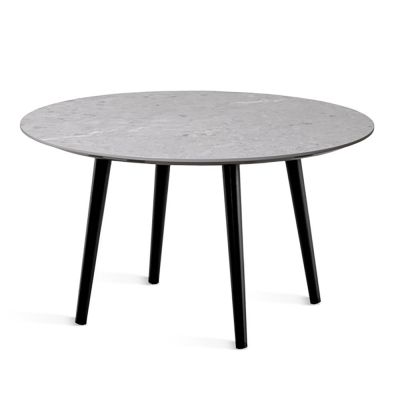 Torkelson, MILES sohvapöytä Ø80 cm hiekkakivilaminaatti, 4 mustaa puujalkaa | Alk. 270,00 €