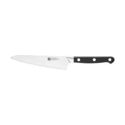 Zwilling Zwilling Pro kompakti sahalaitainen kokkiveitsi 14 cm Musta-ruostumaton teräs