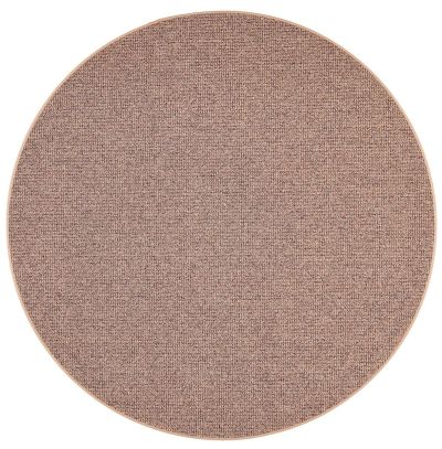 VM Carpet Tweed matto 160 cm pyöreä 42 vaaleanruskea kantti 5978
