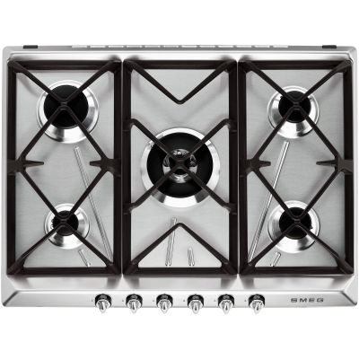 Smeg 68,5 cm kaasukeittotaso ruostumatonta terästä, Victoria muotoilu | Alk. 1 189,00 €
