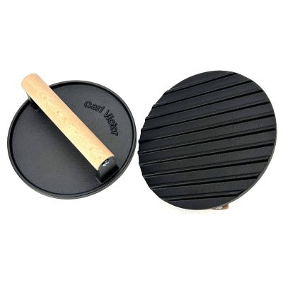 Carl Victor Smash Burger grillpress räfflad 17,5 cm | Alk. 29,00 €