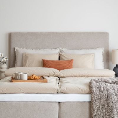 Unia Kulta sängynpääty 170x123 sileä beige Storm 06