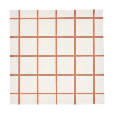 Muurla Check & Stripes paperinenäliina 25x25 cm 20-pack Beige | Alk. 3,60 €