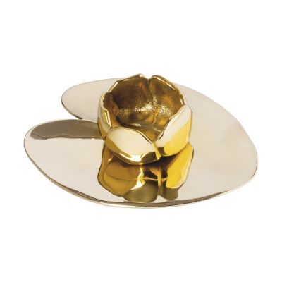Hilke Collection Ninfea piccola kynttilänjalka Nikkelöity messinki. | Alk. 82,00 €