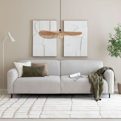 House Nordic Salvador 3-istuttava sohva vaaleanharmaa HN1253, kuvausmalli | Alk. 1 199,00 €
