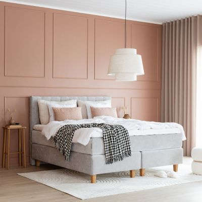 Unia Premium Jenkkisänkypaketti M/L 180x200 Hopea, 900 stylex pp, Tammi kartio 1