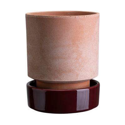 Bergs Potter Hoff ruukku Ø16 cm, Raw Rosa-Deep Burgundy