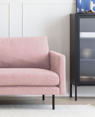 Veke Scandic Copenhagen 2-istuttava sohva roosa Soro 61, mustat jalat | Alk. 995,00 €